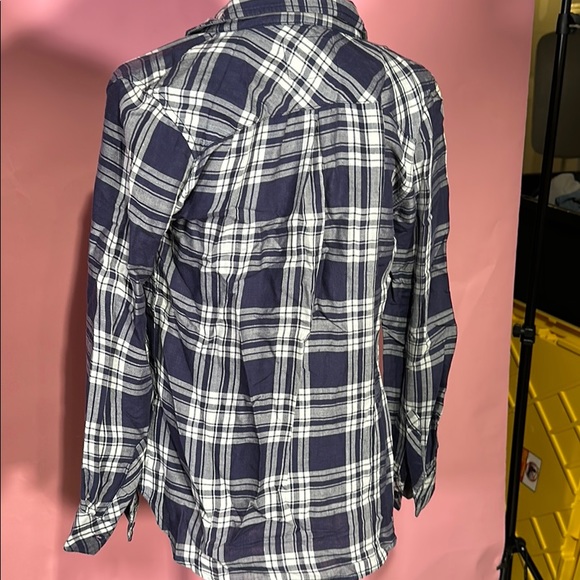 Blue Plaid Rails Button Down - Picture 3 of 3